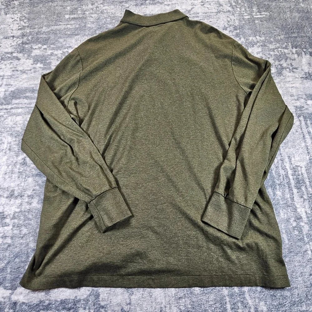 Polo Ralph Lauren Polo Shirt Mens XXL Green Classic Fit Long Sleeve Pony Logo